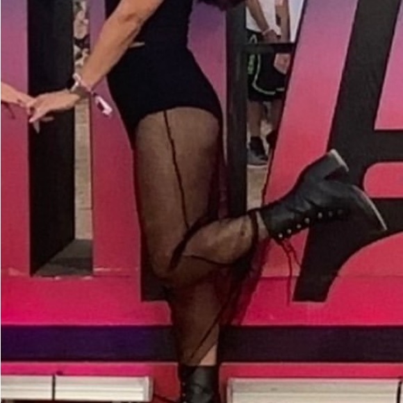 Black Mesh Skirt - Picture 5 of 6